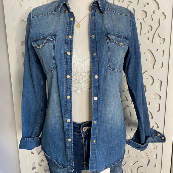 Chambray denim button up - Picture 2 of 9